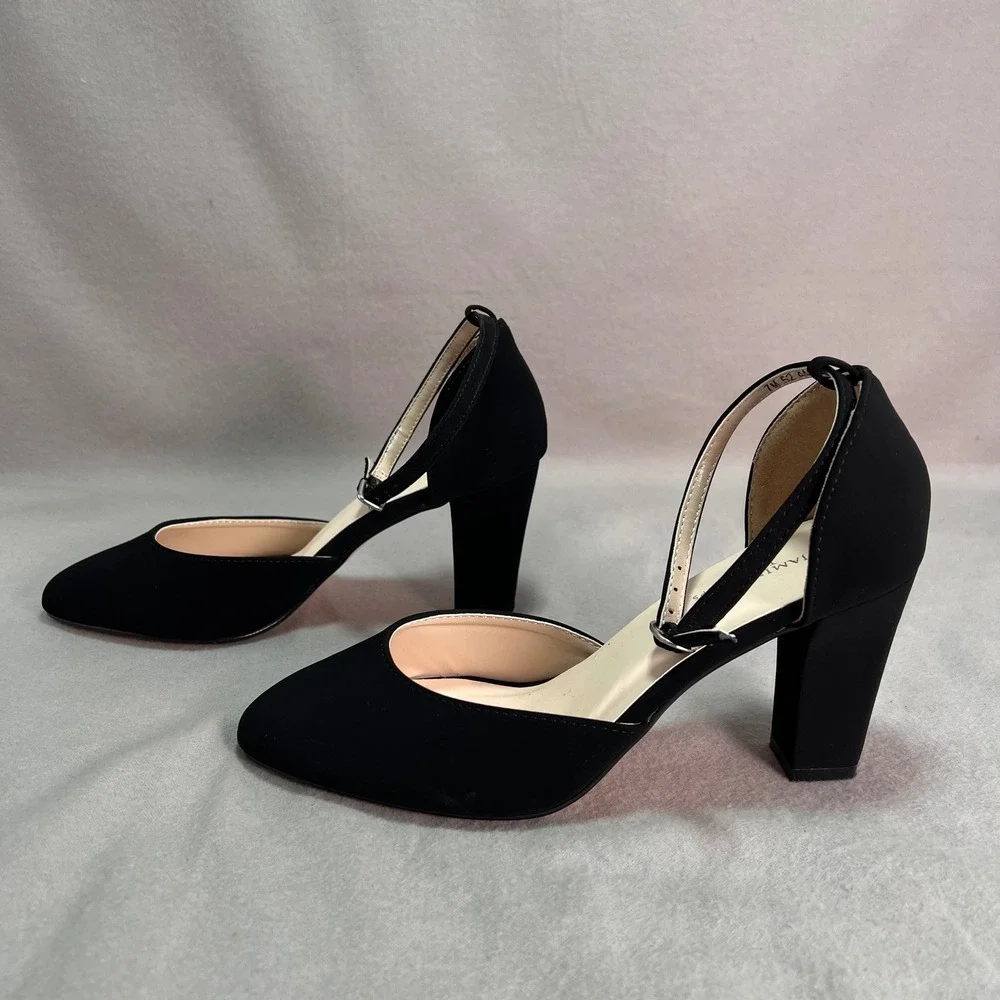 Benjamin Walk Touch Ups Amanda Black Modern Classic Dressy Heels 7M‎